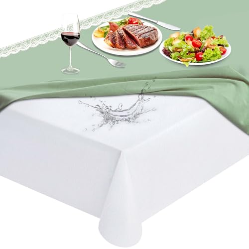 Table Protector Pad with Flannel Backing, Heavy-Duty Vinyl, Waterproof, Heat Resistant, 90 x 54 inches, Rectangular