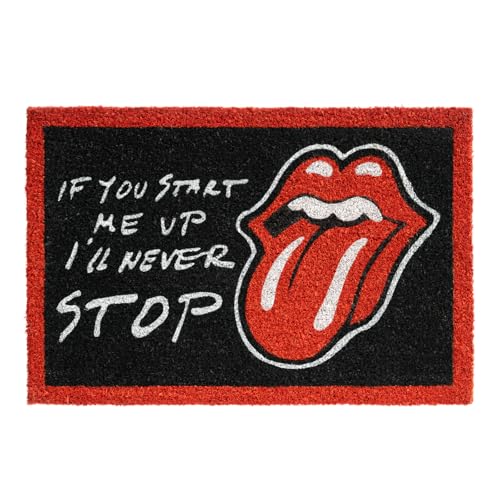 Grupo Erik Door Mat - The Rolling Stones Gifts - 15.7 x 23.6 in - 40 x 60 cm Coconut Coir, Waterproof, Non Slip Door Mats Indoor & Outdoor - Music Gifts, The Rolling Stones Merch