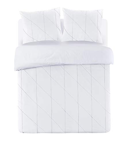 Papillon Canberra Duvet Covers, White, Cotton, 240 x 200/220 cm