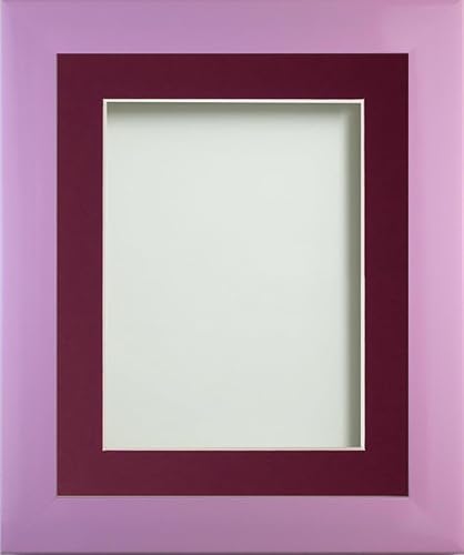 Frame Company Candy Range Peony Picture Photo Frames with Plum Mount, 16x12 for 12x8 *Choice of Sizes and Colours* Fitted with Real Glass