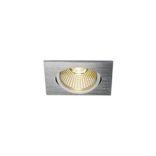 SLV Recessed Ceiling Light New TRIA Square/LED spot, floodlight, Ceiling Spotlight, Ceiling Light, recessed Light, Indoor Lighting / 1800-3000K 7.2W 430lm Aluminium dimmable 38 Degrees