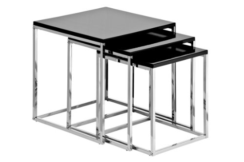 Premier Housewares Nest Of Tables Coffee Table For Living Room Living Room Tables Coffee Table Nest Tables Living Room 42 X 40 X 40 Cm Set Of 3