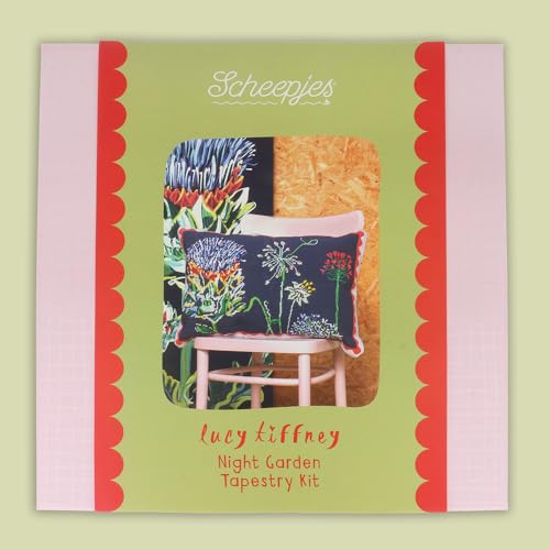 Scheepjes - Lucy Tiffney Wallpaper Collection (60x40cm) Night Garden Tapestry Kit for Wall Decoration - 1 Piece