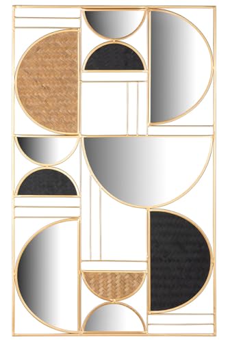 Casablanca Vienna Wall Relief Metal Gold Natural Coloured Rectangular 92 x 57 x 2 cm Decoration Art Wall Decoration Living Room