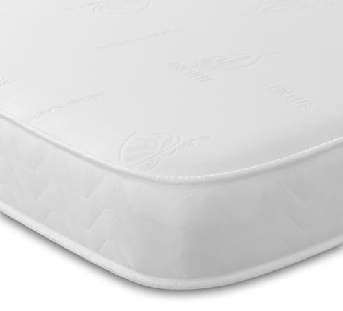 eXtreme comfort ltd Aloe Vera Hybrid Essentials Memory Foam & Pinna-Coil Bonnell Innerspring Maximum Value Mattress Plush Feel, White, 18cms Deep, 3ft Single