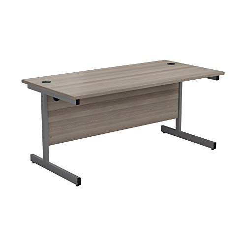 FF JEMINI 1600 RECT DESK G/OAK/SLV