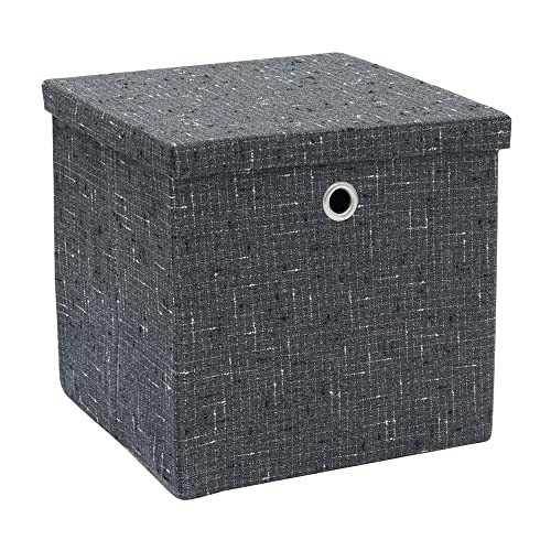 JVL Shadow Foldable Square Fabric Storage Box