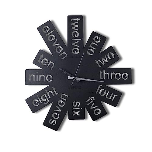 WELL HOME MOBILIARIO & DECORACIÓN Decorative metal wall clock with English numbers style 50x50