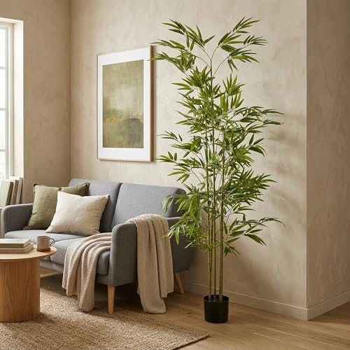 Well Home Large Realistic Decorative Artificial Plant for Indoors: Artificial Bamboo 190cm