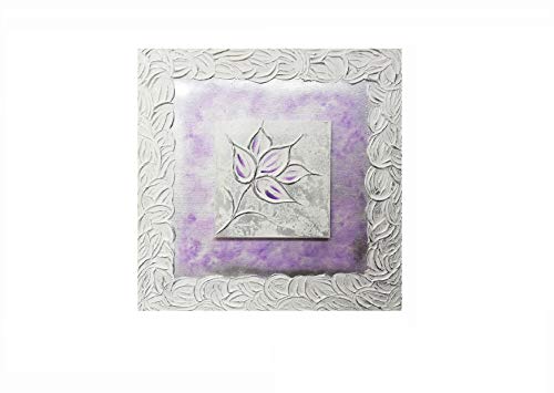 BadalArt Painted Canvas Pine Wood Mirror, Multi-Colour, 120 x 60 x 10 cm