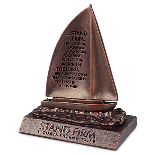 Lighthouse Christian Products Stand Firm Figurine Statue, Multicolor, 4.5 x 5.25