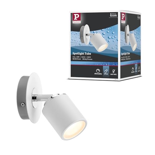 Paulmann Spotlight Tube IP44 max 1x10W GU10 Weiß/Chrom 230V Metall