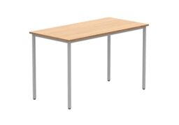 Office Hippo Essentials, Sturdy & Robust Computer, Stylish Home Office, Ideal Desk Table for Any Work Space, Height Adjustable Feet, 5 Year Guarantee, Norwegian Beech, 120 x 60 cm