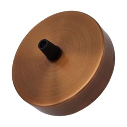 Copper Ceiling Rose 100mm Metal Pendant Light Fitting 25mm Deep Round Ceiling Plate for Fabric Cable Retro Vintage Style For Pendant Light Shades Flush Mount Ceiling Pendant Canopy for Home Office