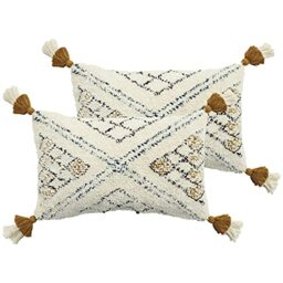 furn. Atlas Polyester Filled Cushions (Twin Pack), Cotton, Ochre