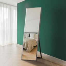 "MirrorOutlet The Artus - Silver Modern Aluminium Edged Cheval Mirror 67"" X 23"" 170cm X 58cm Silver Mirror Glass"