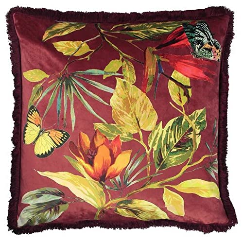 Paoletti Cahala Cushion Cover, Berry, 50 x 50cm, CAHALA/CC3/BER