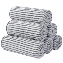 SINLAND Microfiber Face Towels Ultra Soft Bamboo Charcoal Facial Washcloths Face Cloth for Bath 30cm x 30cm
