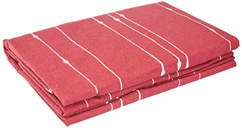 biberna 0006141 Comfort Flannelette Bed Linen Set with Pillowcase 1x 135 x 200 cm and 1x 80 x 80 cm Burgundy