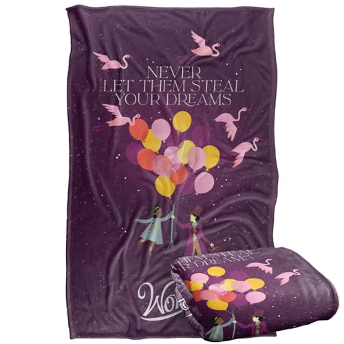 LOGOVISION Wonka (2023) Never Let Them Steal Your Dreams Silky Touch Super Soft Throw Blanket 91 x 147 Cm