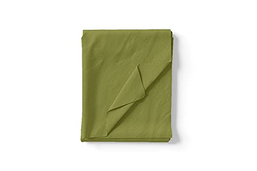 Homemania 13897 Two-Double Sheet, Plain Colour for the Bed, with Green Cotton Pillowcase, 240 x 290 cm