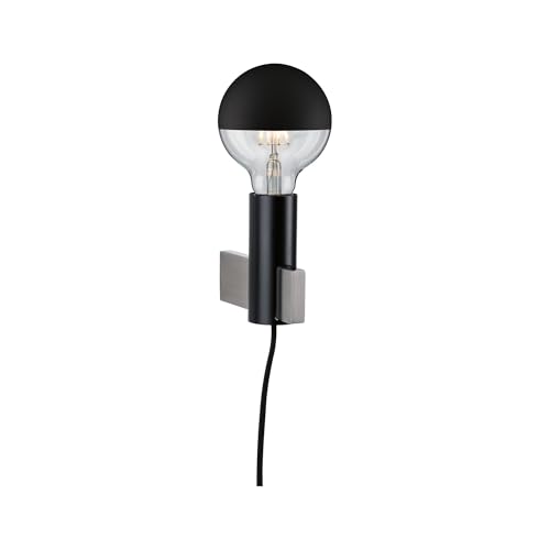 Paulmann 79762 Ceiling luminaire Neordic Aik Rectangular max. 20 watt Wall luminaire Black Wall Lighting Metal Wall lamp E27