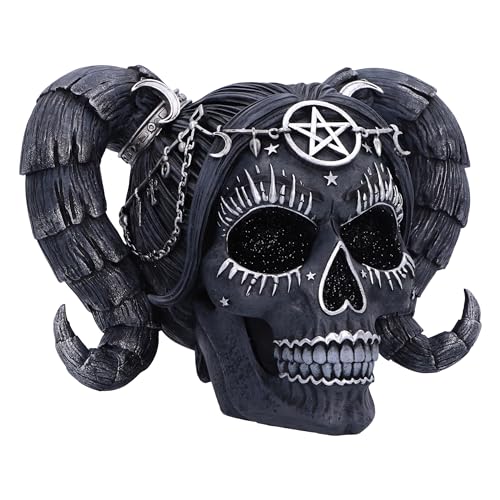 Nemesis Now Drop Dead Gorgeous Solve and Coagula Figurine 20.5cm, Resin, Baphomet Doll Skull Ornament, Female Baphomet Black Skull Figurine, Cast in the Finest Resin, Expertly Hand-Painted
