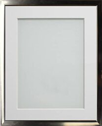 Frame Company Drayton Range Chrome Effect Photo Frame with White Mount, A3 for image size A4