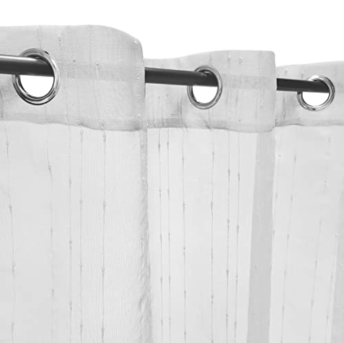 Atout Ciel Ready-to-Hang Net Curtain with Eyelets 140 x 240 cm White