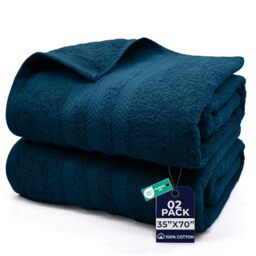 Dan River 100% Cotton Bath Sheets Set Pk 2-Ultra Soft Large Bath Sheets-100% Cotton Blue Opal Bath Sheet Set-Highly Absorbent Daily Usage -Ideal for Pool Home Gym Spa Hotel-Bath Sheet Set 35 x 70
