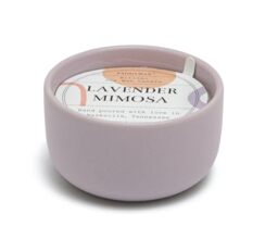 Paddywax Scented Candles Wabi Sabi Collection Fragrant Candle in Reusable Colorful Ceramic Bowl, 99g, Lavender Mimosa