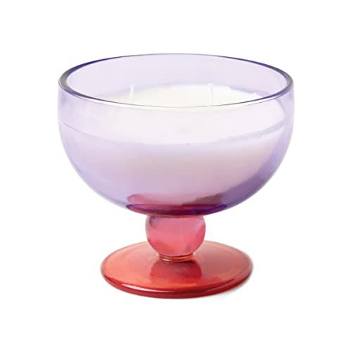 Paddywax Scented Candles Vintage Glass Aura Collection Soy Wax Blend 2-Wick Candle, 170g, Pepper & Plum