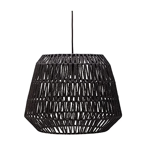 Pauleen 48200 Timber Pearl Pendant luminaire max. 20 watt Black, Woven Paper, Metal E27, Rope