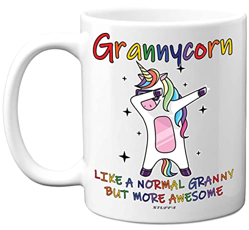 Stuff4 Best Granny Mugs, Happy Birthday Mug, Special Christmas Gran Gifts - Grannycorn, Best Granny Mugs, Happy Birthday Mug, Special Christmas Gran Gifts from Grandchildren