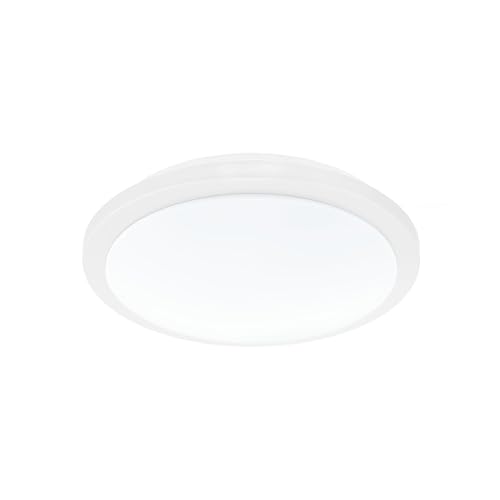 EGLO Competa-ST LED Ceiling Light, 1 Bulb Ceiling Light, Material: Steel and Plastic, Colour: White, Diameter: 51 cm, Dimmable, White Tones Adjustable, Wall Light
