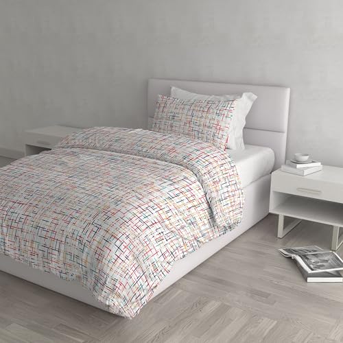 Italian Bed Linen Dafne Snakeworld Printed Microfibre Duvet Cover Set, Single