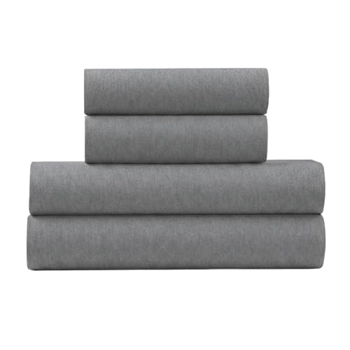 U.S. POLO ASSN. Jersey Knit Sheet Set, Cotton Blend, T-Shirt & Pajama Feel, Deep Pocket, Wrinkle-Resistant, Cooling & Breathable, Everyday Comfort Stretch