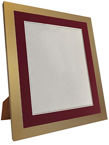 H7 Picture Photo Frame Gold with Red Mount 10 x 8 Image Size 8 x 6 Inch
