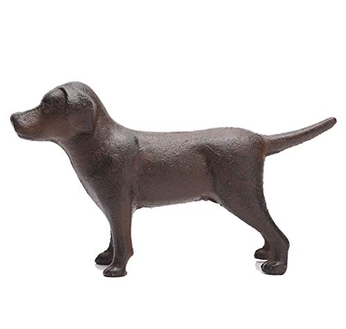 BRASSTAR Cast Iron Dog Statue Garden Home Desk Decor Cute Labrador Figurine Collectible Gifts PTWQ005