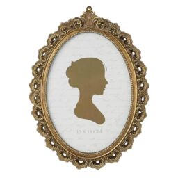 Sunlit Vintage Picture Frame 5x7 Oval Antique Picture Frame Glass Front Luxury Photo Display Table Wall Hanging Gift Ideas Bronze