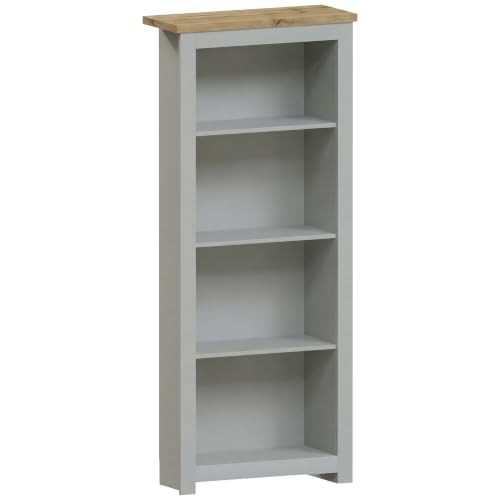 Vida Designs Arlington Bookcase Modern Display Shelves Storage MDF Furniture Grey (4 Tier)