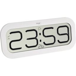 TFA Dostmann Digital radio-controlled clock BimBam, 60.4514.02, with hourly chime (Big Ben, bells, birds, cuckoo, singing bowl), large display, white