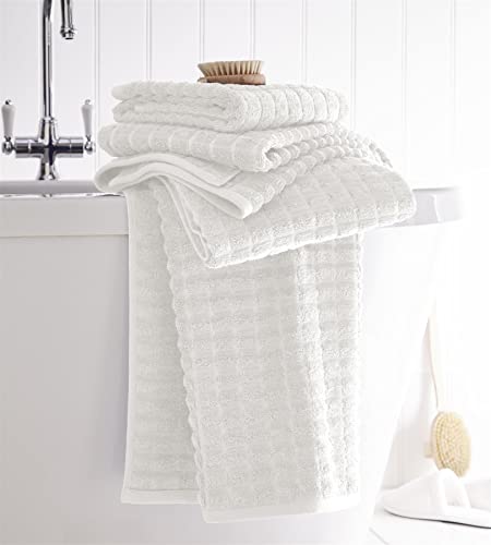 Portfolio, Cotton, White, 2 Hand towel + 2 Bath towel + 2 Bath Sheets