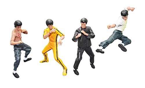 Palmetto Bruce Lee - Set of 4pcs - Hard Plastic Resin Figurine - Kong Fu Master