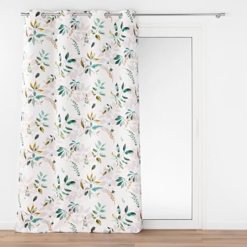 Douceur d'Intérieur, Dilaris Eyelet Curtain 140 x 280 cm Polyester Printed