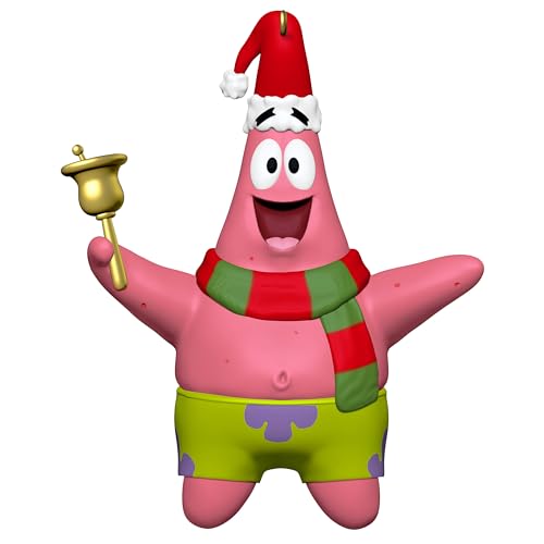 Hallmark Keepsake Christmas Ornament 2024, Nickelodeon SpongeBob SquarePants Patrick Rings in the Season, Cartoon Gifts
