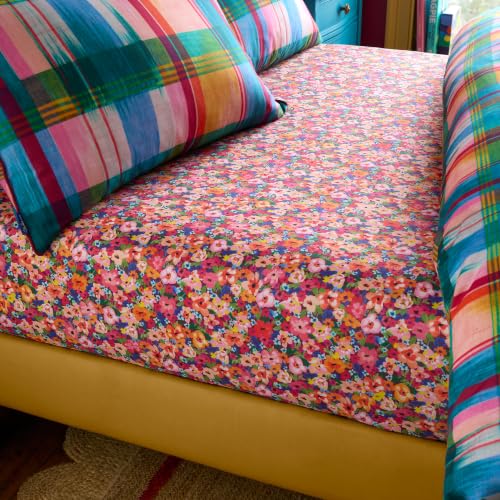 Sophie Robinson Darling Ditsy 100% Cotton Super King Fitted Sheet Bright