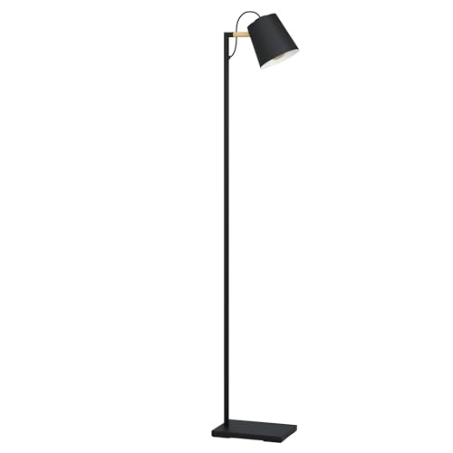 Eglo Floor lamp Lacey, New Nordic Living Room lamp, Metal Black and Cream