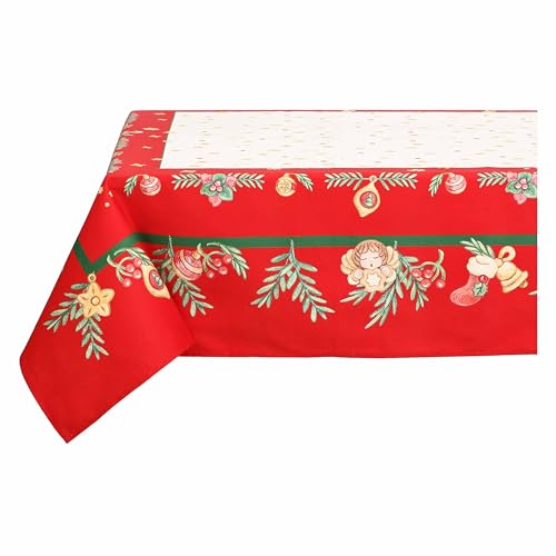 THUN - 12 Seater Cotton Tablecloth 140 x 250 cm Christmas Surprises Collection