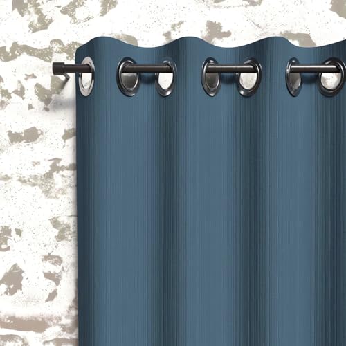 Soleil d'ocre, Boheme Insulated Eyelet Curtain 135 x 180 cm Duck Egg Blue